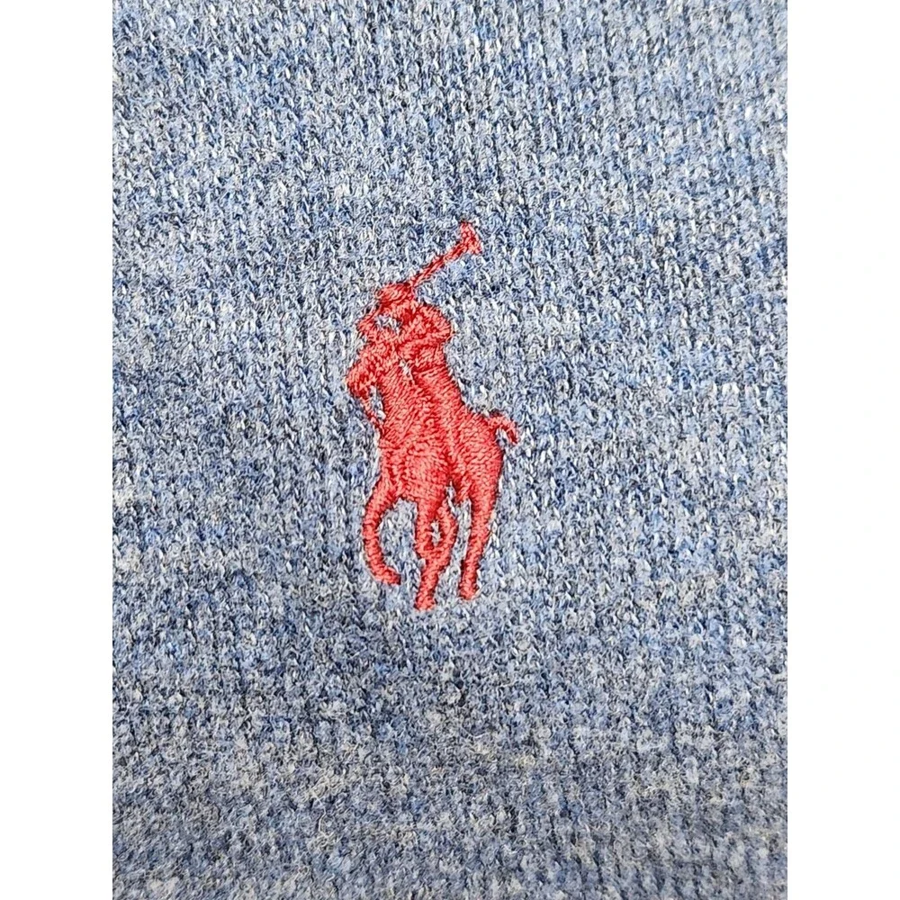 Polo Ralph Lauren Sweater Men's 2XL Blue‎ 1/4 Zip Knit Pullover 100% Cotton